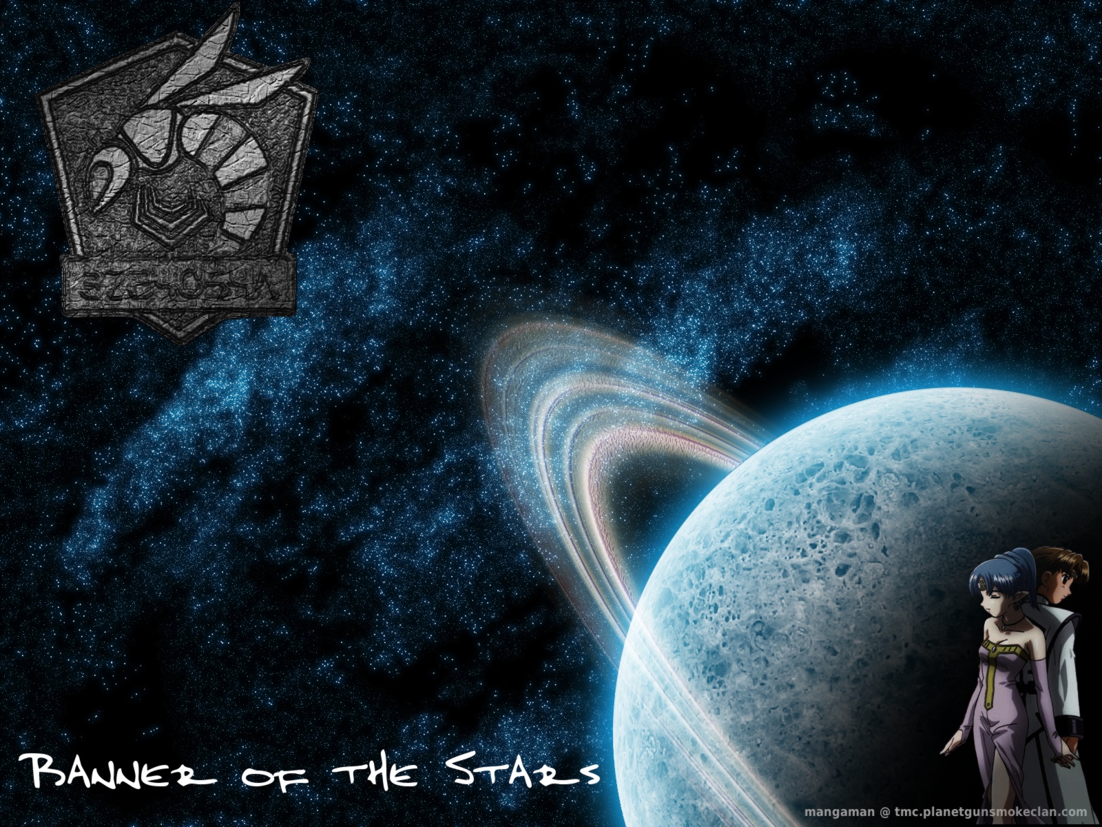 Another wallpaper that I made for the "Banner of the Stars" Anime in 2007.